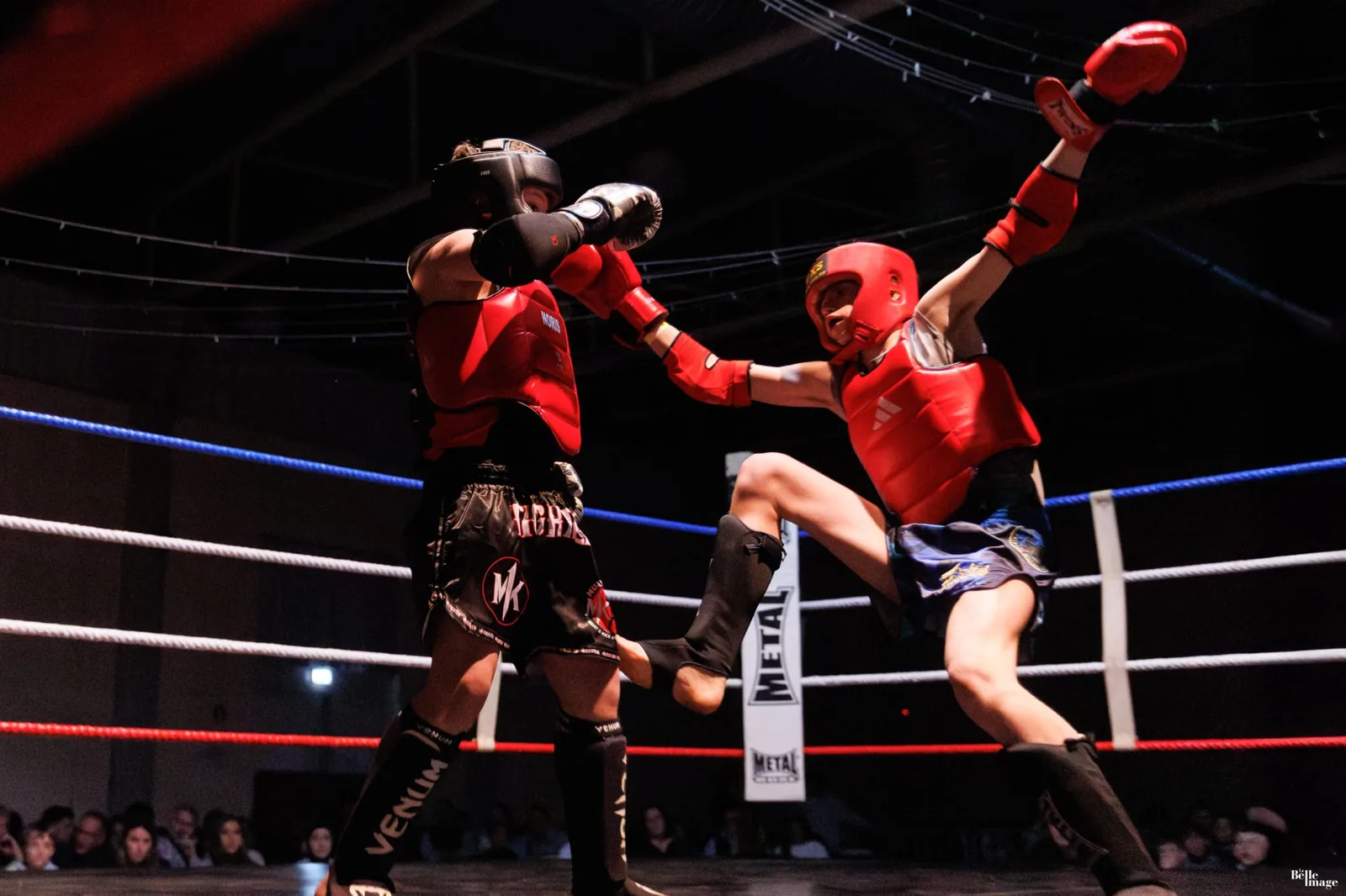 Échange de coups lors d’une opposition sur le ring