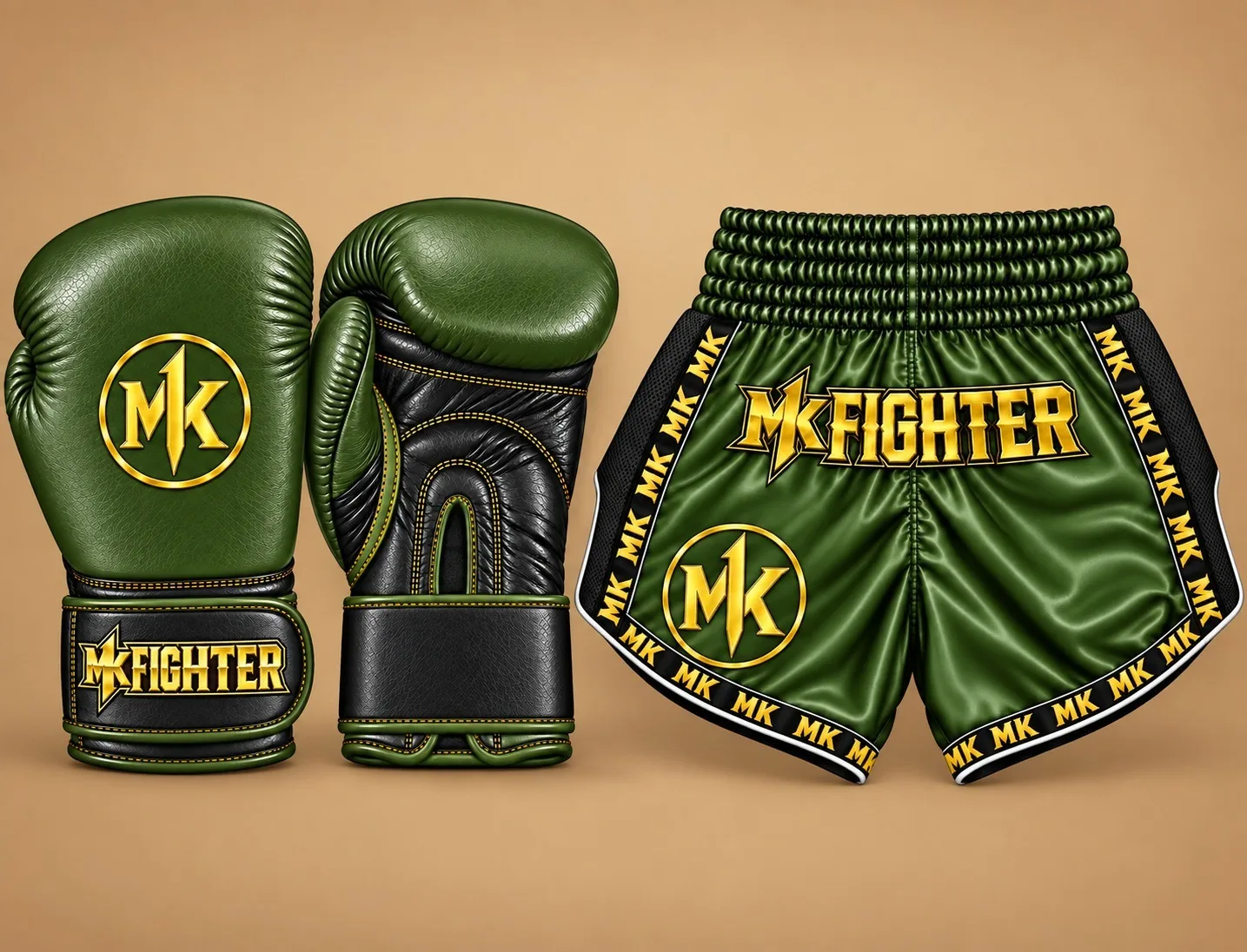 Gants et short MK Fighter kaki